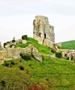 Corfe Castle Diamond Painting