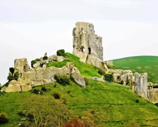 Corfe Castle Diamond Painting