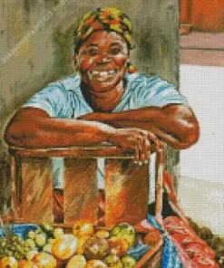 Jamaican Fruit Seller Diamond Painting