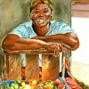 Jamaican Fruit Seller Diamond Painting