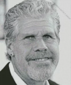 Monochrome Ron Perlman Diamond Painting