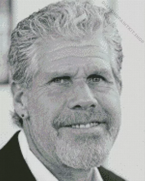 Monochrome Ron Perlman Diamond Painting