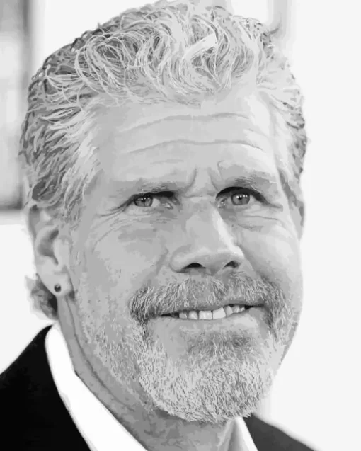 Monochrome Ron Perlman Diamond Painting