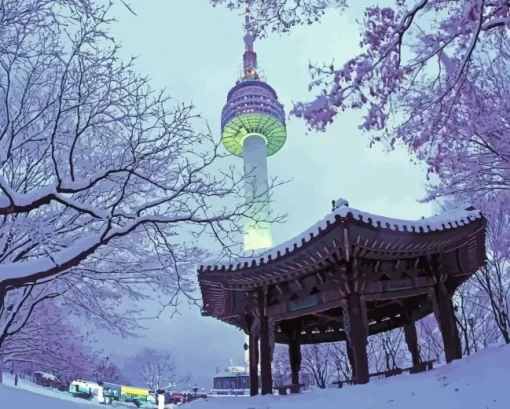 Namsan Tower Diamond Painting