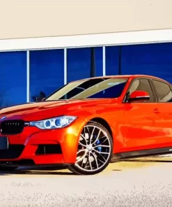 Orange Bmw 3 Diamond Painting