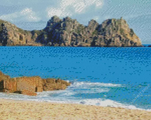 Porthcurno Beach Diamond Painting