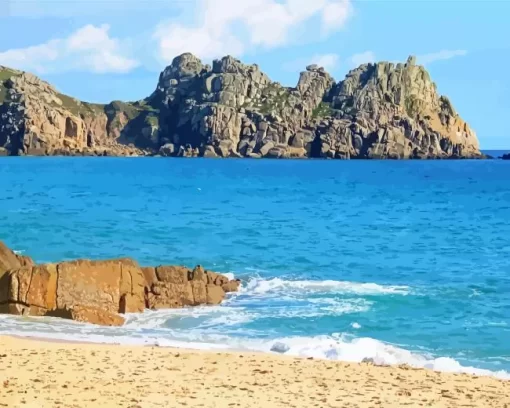 Porthcurno Beach Diamond Painting