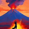 Volcano Dance Art Diamond Painting