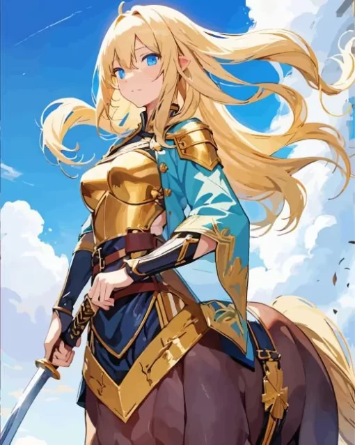 Anime Blonde Centaur Diamond Painting