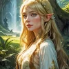 Anime Blonde Elf Diamond Painting