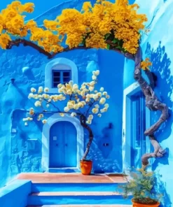 Blue House Diamond Painting