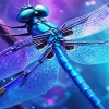 Blue And Black Dragonfly Diamond Painting