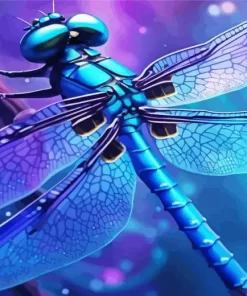 Blue And Black Dragonfly Diamond Painting