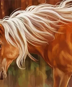 Brown Horse With Blond Hair Diamond Painting