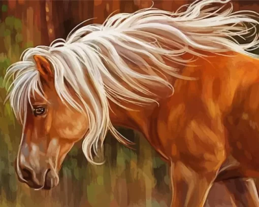 Brown Horse With Blond Hair Diamond Painting