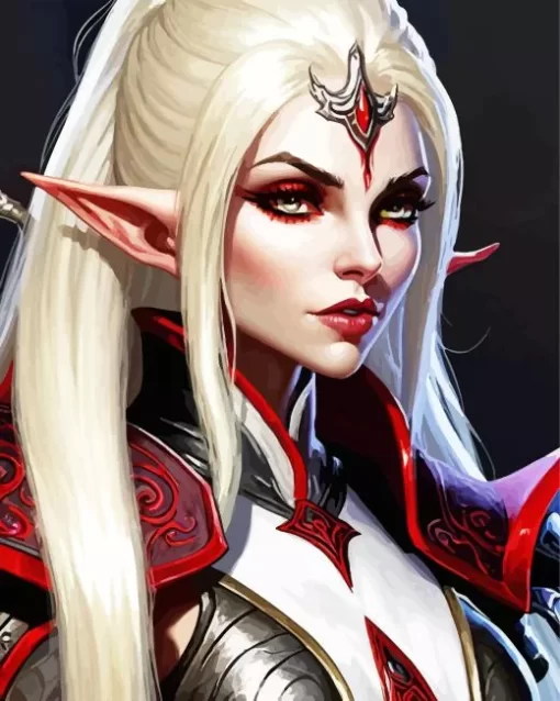 Evil Blonde Elf Diamond Painting