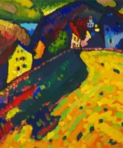 Houses At Murnau By Wassily Kandinsky Diamond Painting