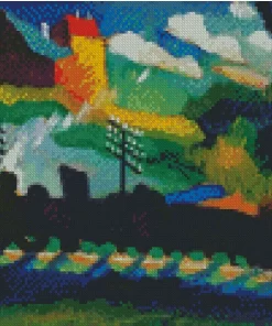 Railroad At Murnau By Wassily Kandinsky Diamond Painting