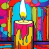 Abstract Easy Candle Diamond Painting