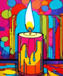 Abstract Easy Candle Diamond Painting