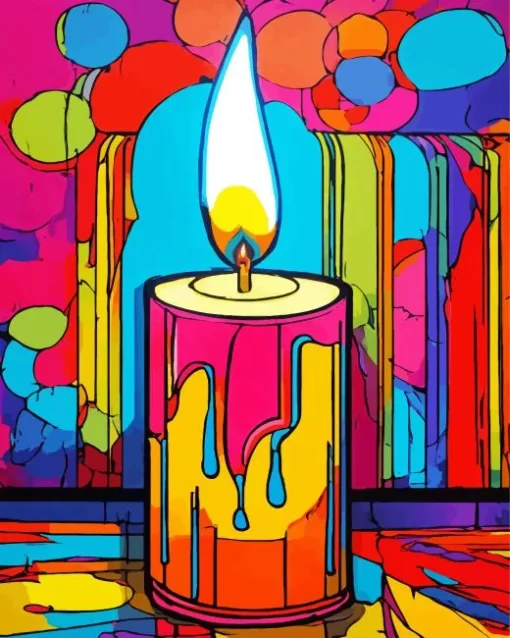 Abstract Easy Candle Diamond Painting