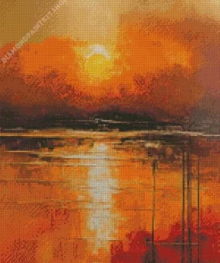 Abstract Evening Sunset Diamond Painting