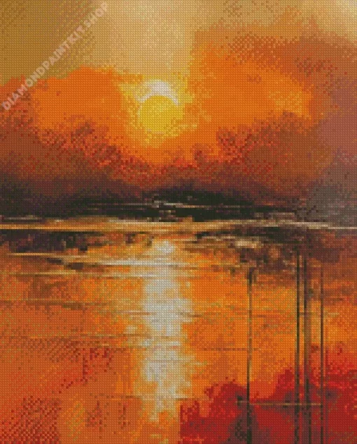 Abstract Evening Sunset Diamond Painting