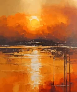 Abstract Evening Sunset Diamond Painting