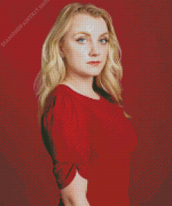 Evanna Lynch In Red Diamond Paintings