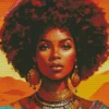 Aesthetic Afro Lady Diamond Painting