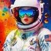 Aesthetic Astronaut Girl Diamond Painting