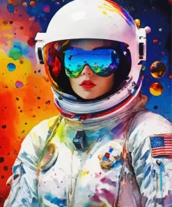 Aesthetic Astronaut Girl Diamond Painting