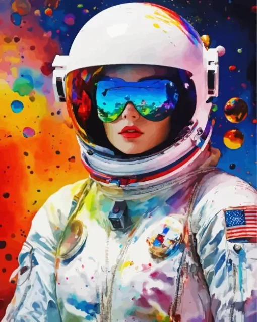 Aesthetic Astronaut Girl Diamond Painting