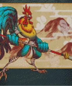 Aesthetic Fighter Chicken Diamond Painting