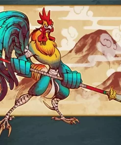 Aesthetic Fighter Chicken Diamond Painting