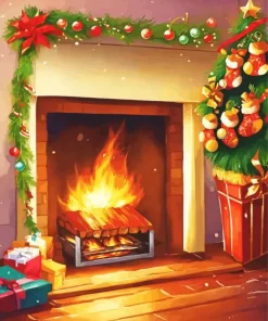 Aesthetic Fireplace Romantic Diamond Painting