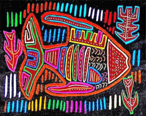 Aesthetic Fish Mola Diamond Painting