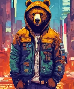 Gangsta Bear Art Diamond Painting