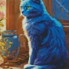 Baby Blue Cat Diamond Painting