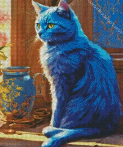 Baby Blue Cat Diamond Painting