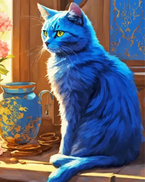 Baby Blue Cat Diamond Painting