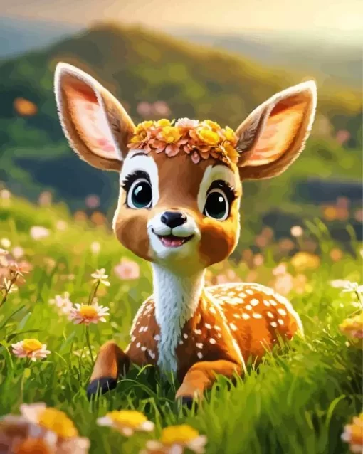 Baby Key Deer Diamond Painting