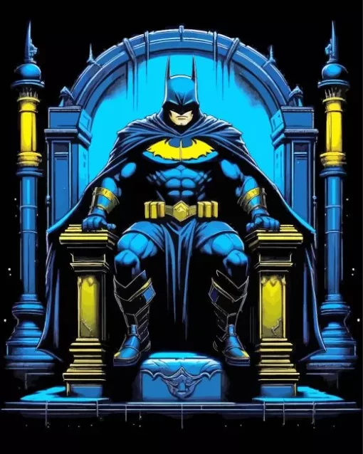 Batman On A Throne Diamond Painting