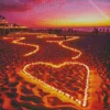 Beach Heart Diamond Painting