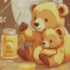 Bear Eating Honey Diamond Painting