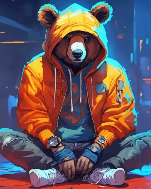 Bear Gangster Diamond Painting