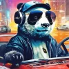 Bear With Headphones Diamond Painting