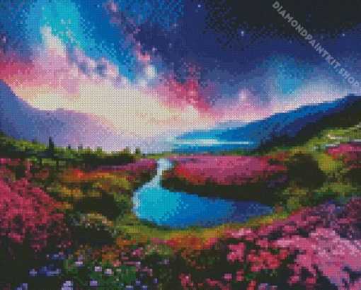 Beautiful Galaxy Landscape Diamond Painting