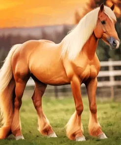 Blond Hair Horse Diamond Painting