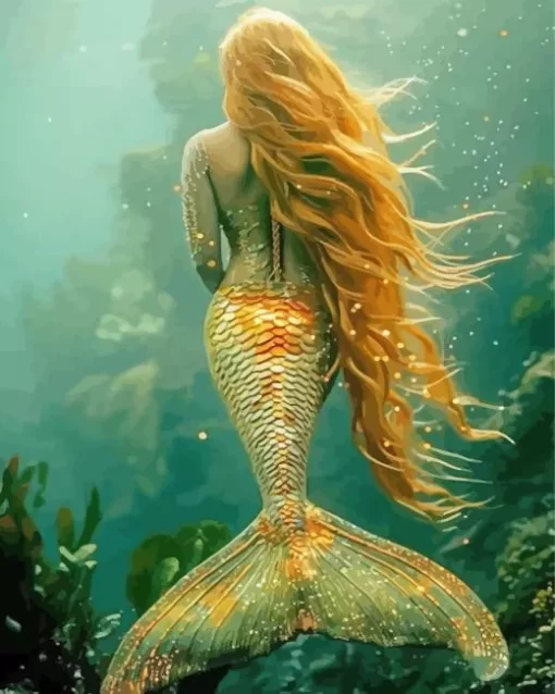 Blond Mermaid Diamond Painting